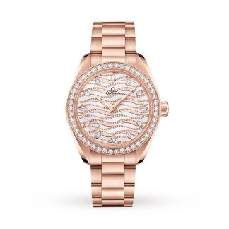 1:11 super kloon horloges Omega Seamaster Aquaterra 150m Ladies Watch 18ct Rose Gold O22055342099006