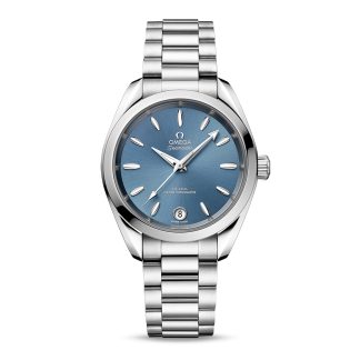 1:11 super namaak horloges Omega Seamaster Aqua Terra 150m Co-Axial Master Chronometer 34mm Ladies Watch Blue Stainless Steel O22010342003002