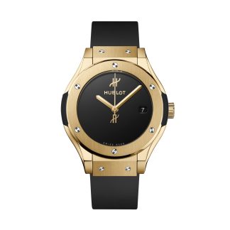 1:17 super namaak horloges Hublot Classic Fusion Original Yellow Gold 38mm Mens Watch Rubber 565.VX.1230.RX.MDM