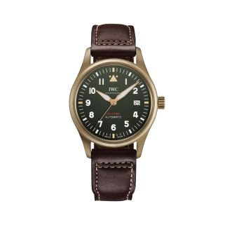 1:19 super kloon horloges IWC Pilots Automatic Spitfire 39mm Mens Watch Green Calfskin IW326806