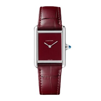 1:2 super kloon horloges Cartier Tank Must De Cartier Large Model Quartz Movement Steel Leather Steel WSTA0054