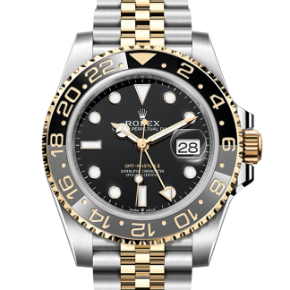 1:2 super nep horloges Rolex GMT-Master II Oesterstaal en geelgoud M126713GRNR-0001