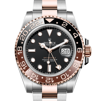 1:2 super replica horloges Rolex GMT-Master II Oesterstaal en Everose goud M126711CHNR-0002