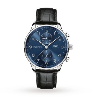 1:29 super kloon horloges IWC Portugieser Chronograph Alligator IW371606