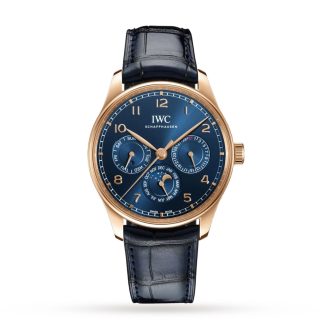 1:30 super replica horloges IWC Portugieser Perpetual Calendar 42 Leather IW344205