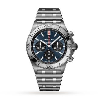 1:36 super namaak horloges Breitling Chronomat B01 42 Stainless Steel Blue Watch Stainless Steel AB0134101C1A1