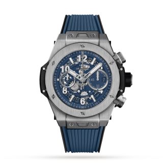 1:44 super namaak horloges Hublot Big Bang Unico Titanium Blue 44mm Mens Watch Rubber 421.NX.5170.RX