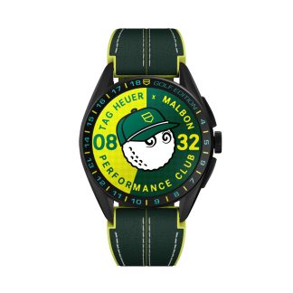 1:49 super kloon horloges TAG Heuer Connected Calibre E4 X Malbon Golf Edition Special Edition 45mm Mens Watch Green Rubber SBR8A85.EB0338