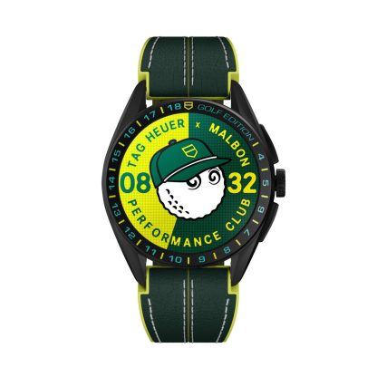 1:49 super kloon horloges TAG Heuer Connected Calibre E4 X Malbon Golf Edition Special Edition 45mm Mens Watch Green Rubber SBR8A85.EB0338