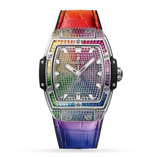 Beste Zwitserse replica sites Hublot Spirit of Big Bang Titanium Rainbow 39mm Alligator 665.NX.9910.LR.0999