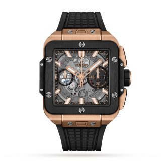 Beste Zwitserse replica sites Hublot Square Bang Unico King Gold Ceramic 42mm Mens Watch Rubber 821.OM.0180.RX