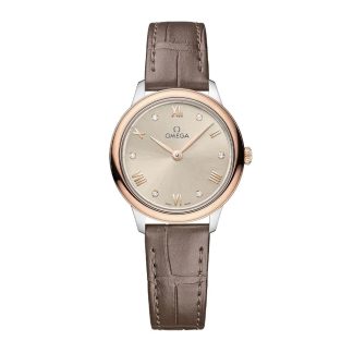 Beste Zwitserse replica sites Omega De Ville Prestige 27.5mm Ladies Watch Linen Calfskin O43423286059001