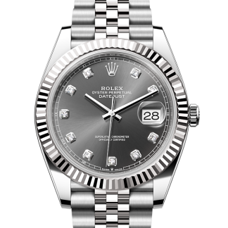 Beste Zwitserse replica sites Rolex Datejust 41 Oesterstaal en witgoud M126334-0006