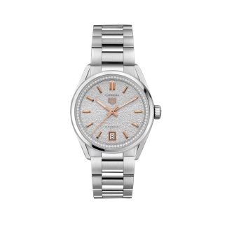 Beste Zwitserse replica sites TAG Heuer Carrera 36mm Ladies Watch Diamonds Silver Stainless Steel WBN231B.BA0001