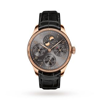 Beste replica horloges UK IWC Portugieser Perpetual Calendar 44mm Mens Watch Leather IW503404