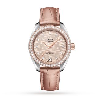 Beste replica horloges UK Omega Seamaster Aqua Terra Co-Axial 34mm Ladies Watch Leather O22028342059001