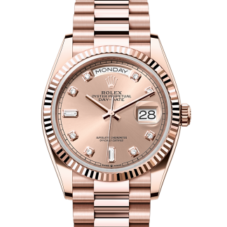 Hoogwaardige ontwerper Rolex Day-Date 36 Everose goud M128235-0009