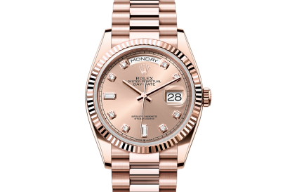 Hoogwaardige ontwerper Rolex Day-Date 36 Everose goud M128235-0009