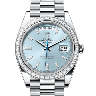 Hoogwaardige ontwerper Rolex Day-Date 40 platina en diamanten M228396TBR-0002