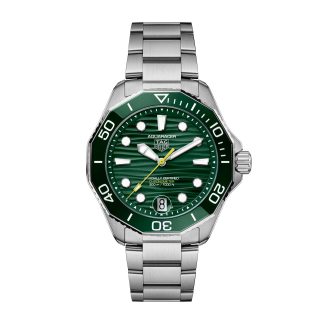 Mannen swiss replica horloges TAG Heuer Aquaracer Professional 300 Date 42mm Mens Watch Green Stainless Steel WBP5116.BA0013