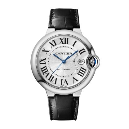 Prijs van Zwitserse replica horloges Cartier Ballon Bleu De Cartier Watch 40mm Automatic Movement Steel Leather Steel WSBB0039