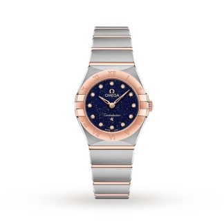 Prijs van Zwitserse replica horloges Omega Constellation 25mm Ladies Watch Stainless Steel & 18ct Rose Gold O13120256053002