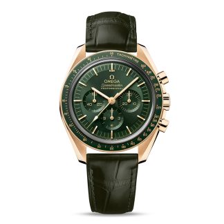 Prijs van Zwitserse replica horloges Omega Speedmaster Moonwatch Professional Co-Axial Master Chronometer Chronograph 42mm Mens Watch Green Moonshine Gold Leather O31063425010001