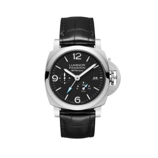 Prijs van Zwitserse replica horloges Panerai Luminor BiTempo 44mm Mens Watch Alligator PAM01360