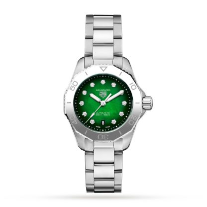 Prijs van Zwitserse replica horloges TAG Heuer Aquaracer Professional 200 30mm Ladies Watch Green Stainless Steel WBP2415.BA0622