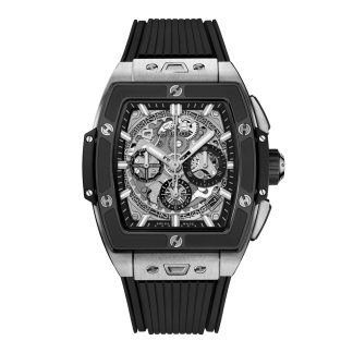 Replica horloges vs echt Hublot Spirit Of Big Bang Titanium Ceramic 42mm Mens Watch Alligator 642.NM.0170.RX