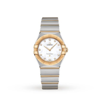 Replica horloges vs echt Omega Constellation Manhattan 28mm Ladies Watch Stainless Steel O13120286055002