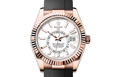 Replica horloges vs echt Rolex Sky-Dweller Everose goud M336235-0003