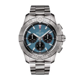 Replica pols Breitling Avenger Chronograph B01 44mm Mens Watch Blue Stainless Steel Stainless Steel AB0147101C1A1