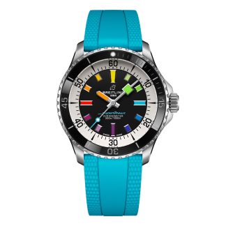 Replica pols Breitling Superocean Automatic 42mm Mens Watch Blue Rubber Rubber A17375211B2S1