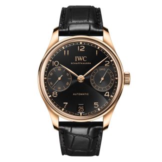 Replica pols IWC Portugieser Automatic 42 Obsidian Alligator IW501707