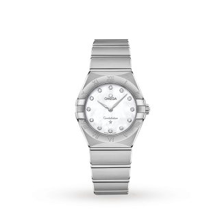 Replica pols Omega Constellation Manhattan 28mm Ladies Watch Stainless Steel O13110286055001