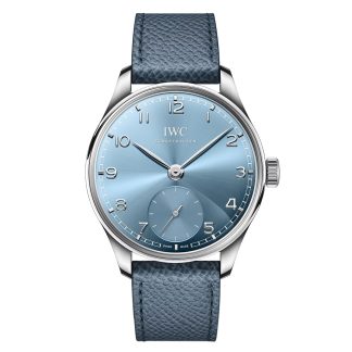 Vrouwen swiss replica horloges IWC Portugieser Automatic 40 Blue Horizon Calfskin IW358402