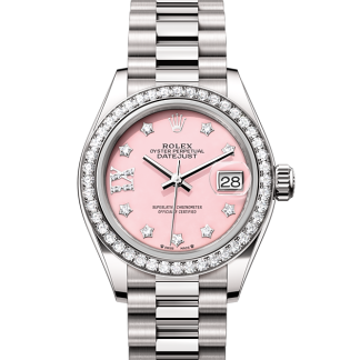 Vrouwen swiss replica horloges Rolex Lady-Datejust witgoud en diamanten M279139RBR-0002