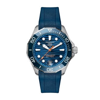 Vrouwen swiss replica horloges TAG Heuer Aquaracer Professional 300 Date 42mm Mens Watch Blue Rubber Rubber WBP5111.FT6259