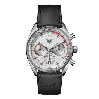 Zwitserse replica horloges goedkoop TAG Heuer Carrera Chronosprint X Porsche Special Edition 42mm Mens Watch Silver Calfskin CBS2011.FC6529