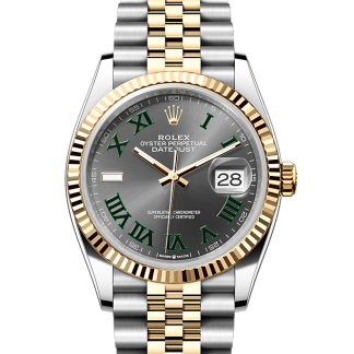 Zwitserse replica horloges prijs Rolex Datejust 36 Oesterstaal en geelgoud M126233-0035