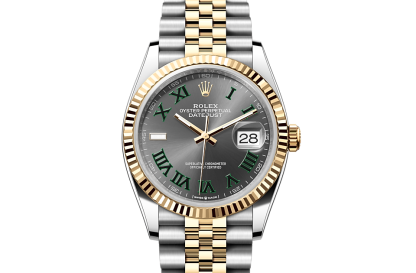 Zwitserse replica horloges prijs Rolex Datejust 36 Oesterstaal en geelgoud M126233-0035