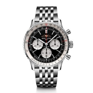 designer kopen Breitling Navitimer B01 Chronograph 43 Black Watch Stainless Steel AB0138211B1A1