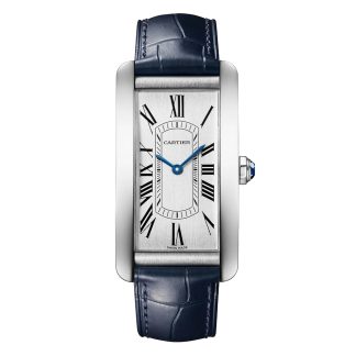 designer kopen Cartier Tank Américaine Watch Large Model Automatic Movement Steel Leather Alligator WSTA0083