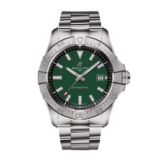 goedkope luxe Breitling Avenger Automatic 42mm Mens Watch Green Stainless Steel Stainless Steel A17328101L1A1