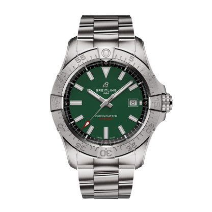 goedkope luxe Breitling Avenger Automatic 42mm Mens Watch Green Stainless Steel Stainless Steel A17328101L1A1