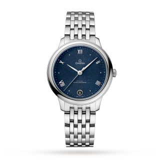 goedkope luxe Omega De Ville Prestige Co-Axial Master Chronometer 34mm Ladies Watch Blue Stainless Steel O43410342003002