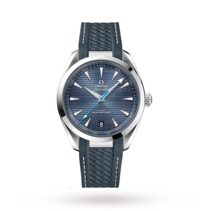 goedkope luxe Omega Seamaster Aqua Terra 150M Mens Blue Dial 41mm Automatic Co-Axial Watch Rubber O22012412103002