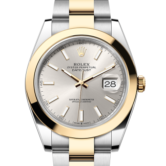 goedkope luxe Rolex Datejust 41 Oesterstaal en geelgoud M126303-0001