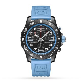 goedkope ontwerper Breitling Endurance Pro 44mm Turquoise Rubber Strap Watch Rubber X82310281B1S1